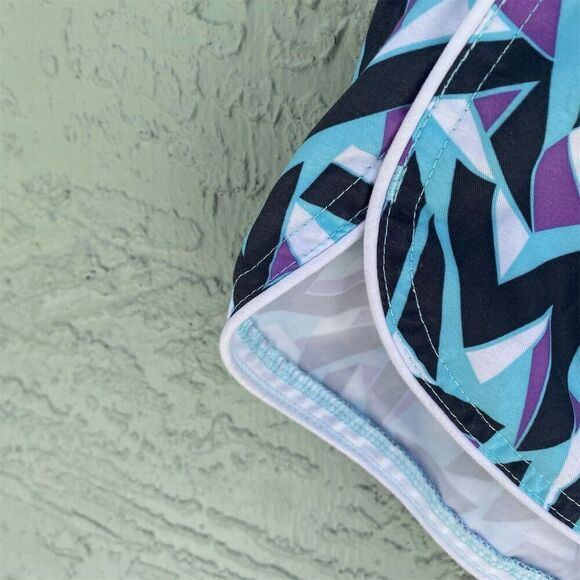 Nike Running Shorts M Multicolor Geometric Athletic Cut Reflective Details - Picture 6 of 9